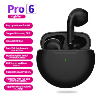 Bluetooth Slušalice PRO 6 TWS Slušalice su Bežične Bluetooth Slušalice 5,0 Mini Slušalice Air Pro 6 Slušalica S Mikrofonom Za Apple Xiaomi