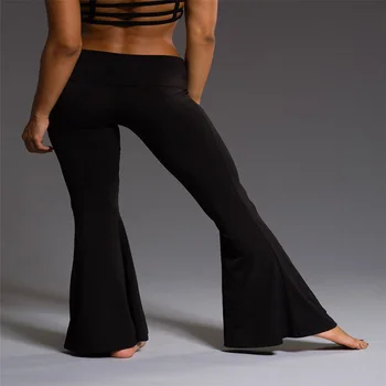 Ženske svakodnevne ljetne elastične hlače-zvono Teretana Joga Sport Fitness Fine čvrste crne hlače spaljene sa mliječne trošenje