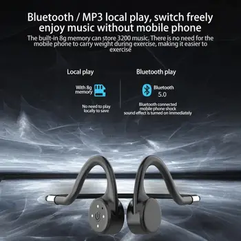 Slušalice s Koštane Vodljivosti Vodootporan Bežične Bluetooth Slušalice s 8 GB Memorije Glazbeni Player Za Jedrenje i Ronjenje Slušalice