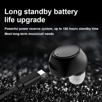 X6 Mini 5.0 Bluetooth Slušalice Sportska Igraonica za Slušalice sa Mikrofonom Bežične slušalice, Handsfree Stereo Slušalice Za Xiaomi Svi Telefoni