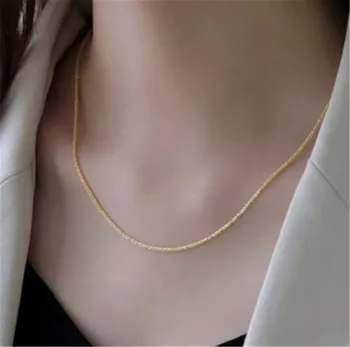 2021 Popularno soft Blistavi ogrlicu-ogrlice za žene Vjenčanje lancu srebrne boje Punk Gothic Fin Ogrlice Nakit Ogrlice Femme
