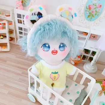 20 cm lutkarska odjeća prekrasan zec, Medvjed obruč za kosu čvrsta odjeća i pribor za lutke za Koreje Kpop EXO idol Lutke dar DIY Igračke
