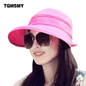 Modni proljeće-ljeto sunčane kape s UV-zračenja, za žene slamnati šešir za djevojčice plaža kape od organza viziri kapu namjenu sklopivi fleksibilna šešir gorro