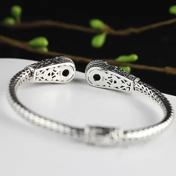 2020 novi pravi S925 nakit od srebra ženska narukvica тайское srebro ručni rad u indonezijski stilu narukvica od prirodnog kamena