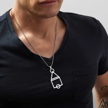 Izuzetna ogrlica od nehrđajućeg čelika Trend uzorak Privjesak Hip-hop Geometrijski uzorak Nakit za muškarce i žene Modne ogrlice za poklon