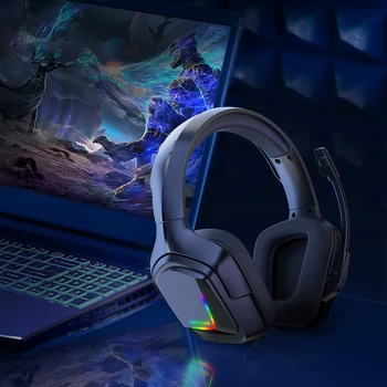 Gaming Slušalice ONIKUMA K20 s RGB pozadinskim Osvjetljenjem na 3,5 mm, Žičane Slušalice sa mikrofonom za Računalne Tableta i pametnih telefona