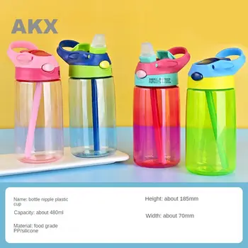 Dječje čaša za piće s vodom Kreativna Crtani šalice za hranjenje djece s slamke Zatvorene Boce za vodu Na otvorenom Prijenosni dječji šalice AKX