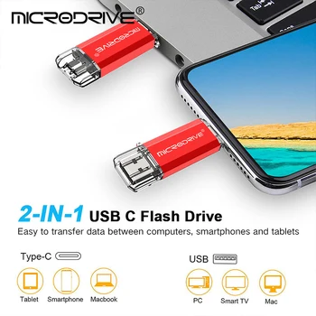 Type-C OTG micro usb 2.0 usb flash drive, 128 GB i 64 GB, 32 GB, 16 GB i 8 GB 4 GB flash drive 2 i usb flash pogon s visokim prijenosa od 256 GB memorije