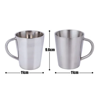 1pc Nehrđajućeg Čelika Jednostavna Čaša Za Vodu Anti-pad Pivo Čaj Piti Kavu dupli sloj Šalicu za Espresso Dvostruki Sloj