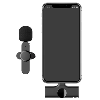 Youpin Mini-Петличный Mikrofon Bežični Mikrofoni Prijenosni Snimanje Audio-Video za iPhone i Android Pametni telefon s Direktnim Prijenosom