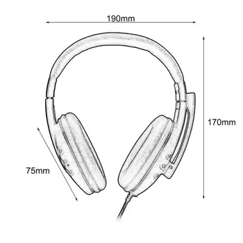 Stereo Gaming Slušalice Za Xbox One PS4 PC 3,5 mm Ožičen Slušalice Igrač Nad Glavom S Kontrolom Glasnoće za Mikrofon Utor za Slušalice