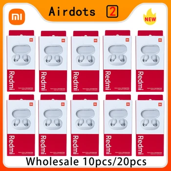 10 kom. Original Xiaomi Redmi Airdots 2 Bijele Slušalice TWS Bežične Slušalice BT Automatsko Uparivanje Buke S Микрофонными slušalicama