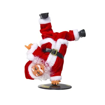 Božićni ukras 2022 Djed Mraz Električna Glazbeni Stalak za ruke Ulični ples igračka Lutka Djeda Mraza Pjevanje Lutka Večernje darove za djecu