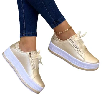 2022 Jesenski ženska Casual obuća Cipele za hodanje Veličina 43 Ženske cipele na platformu Ženske patike Dizajnerske cipele Ženske cipele čipka-up