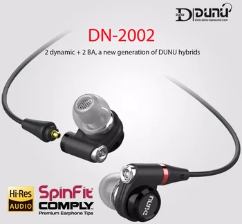 DUNU DN2002 HiFi Slušalice s unutarnje uho 2BA+2Dynamic Hibridni slušalice s 4 vozača IEM s priključkom MMCX DN-2002 DN 2002 TOPSOUND