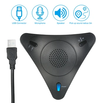 USB Konferencijske Računalo Mikrofon VOIP Stolni Žični Mikrofon+Zvučnik za Prijenosna RAČUNALA Ured za Sastanak Snimanje video Konferencije