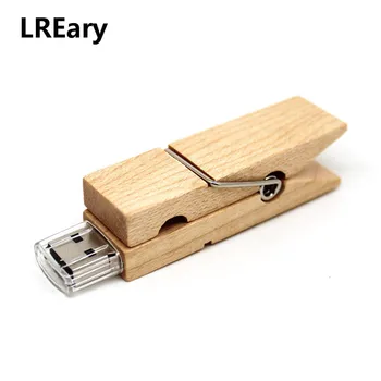 Smiješno drveni spona USB flash drive je odlična štipaljka pen drive 8gb memorije od 32 GB, 16 GB, USB 2.0, štap kreativni dar