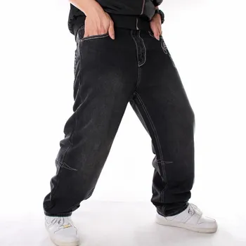Gospodo ulične plesne hip-hop ženske sportske hlače Traperice Trendy s vezom Crnci slobodni kutijama traper hlače općenito Gospodo rap-hip-hop traperice