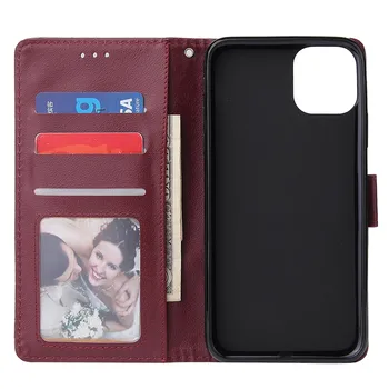 Torbica-novčanik s gornjim poklopcem od umjetne kože S utorima za kartice za iPhone 13 12 11 Pro Max XS Max XR X 8 7 6 6 s Plus 5 5S SE 2020 Torbica Coque