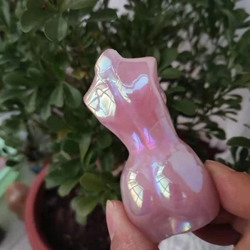 1 kom. Prirodni ružičasti kvarc izolacija kip božice crystal klesanog ženski torzo energija ružičasta dragi kamen skulptura tijela dekorativni poklon