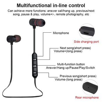 Univerzalne Bežične Slušalice Vratne Remen Bluetooth Slušalica s Mikrofonom Zaštita Od Znoja Sportska Dvorana Bluetooth Slušalice Za iPhone i Android
