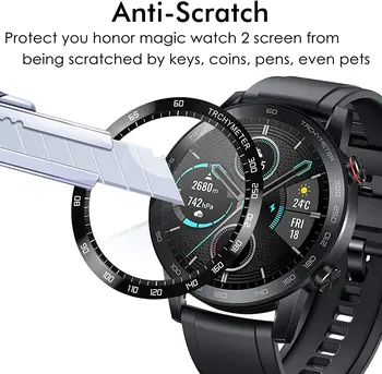 VSKEY 2 kom. 3D Soft Pametni sat Zaslon Zaštitnik za Huawei Honor Magic Watch 2 46 mm i 42 mm Zaštitna folija s potpuna pokrivenost