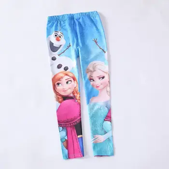 Disney Zamrznute Elsa Anna Uzorak Tajice za djevojčice elastičan struk Uzak Dječačke hlače s po cijeloj površini Jesen za djecu Dječje hlače