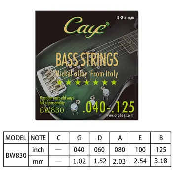 Električni woofera žice CAYE 4/5/6 kom. BW730-4 BW830-5 BW930-6 Gudačkih Ultra Gudačkih instrumenata Pribor za bas gitaru