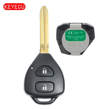 Keyecu Daljinski Privjesak za ključeve vozila 2 Gumba 433 Mhz 4D67 za Toyota Hi-Lux, Fortuner, 4Runner, iQ 2006-2011 P/N: B42TA