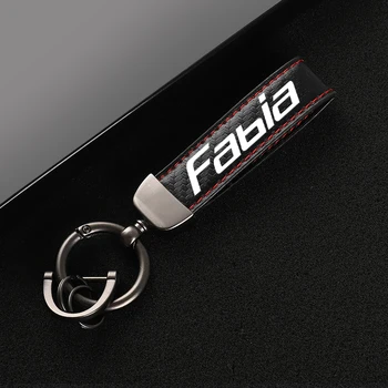 Za Škoda Octavia 1 2 3 a7 i a5 FABIA KAMIQ KAROQ RAPID SCALA ODLIČAN kožni auto privjesak s rotirajućim na 360 stupnjeva prstenom za ključeve u obliku potkove