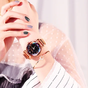 Satovi sa zvjezdanim nebom satovi Luksuzni ženski narukvica Kvarcni ručni sat Trendy Najbolje prodaje Дропшиппинг Ženski ručni sat
