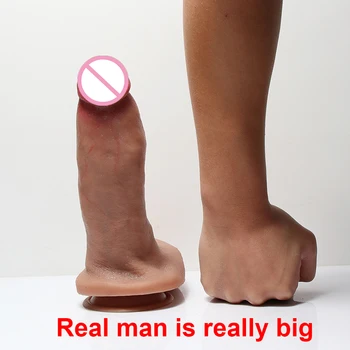 Super Realan Veliki Dildo Imitacija Stvarnog Čovjeka Strapon Seks-Igračke Za odrasle 18 Soft Ogroman penis Ženski Kurac Žene Masturbiraju