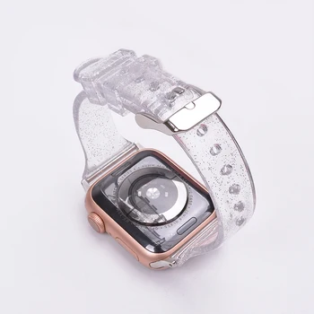 Remen za Apple watch band 44 40 mm sjajna remen za sat pribor tanka narukvica correa remen iwatch 38 42 mm serija 7 6 SE 5 4 3 2