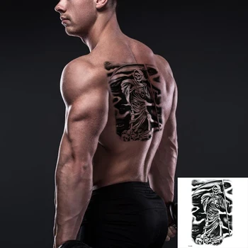 Seksi Bodi-Art Kozmetički Šminka Crni Seksi Opasan Lubanje Tetovaže 3D Vodootporan Privremeni Tattoo Naljepnice