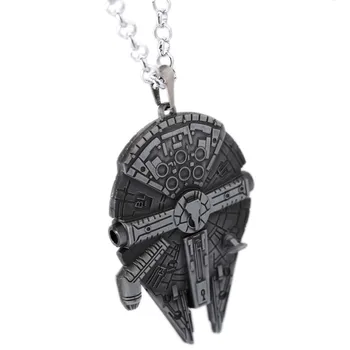 Figurica zvijezde rata svemirski brod lanac ogrlica privjesak Darth Vader veleprodaja nakita za tijelo suvenir za pohranu djecu poklon za dječaka težina