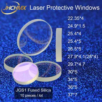 Laser Zaštitna Leća JHCHMX/Windows 22.35*4 25.4*4/5 26.5*5 27.9*4.1 30*5 36*5 37*7 kvarc 1064nm JGS1 za fiber laser stroj