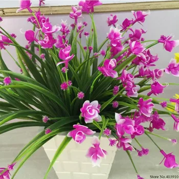 1 Vezica 21 Krunica Umjetnih Boja s lišćem Svadbena dekoracija Simulacija Phalaenopsis Cvjetni Dom DIY Dekor za Valentinovo
