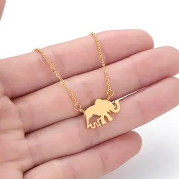 CHENGXUN Slatkog ogrlica sa slona Šuplje Fascinantno ogrlica s za žene Djevojke Slatka dekoracija za životinje Svakodnevni pribor