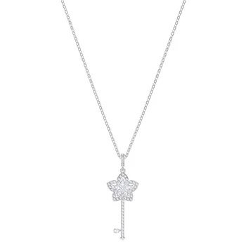 Ogrlica sa cvjetnim ključ Fina Elegantna dama Lanac za ключиц Ukras na Valentinovo Poslati Djevojku Romantičan poklon