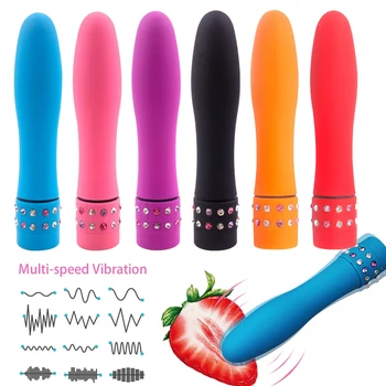 Mini-Vibrator Metak Vaginalni Masaža Vibratori G-Točke Stimulator klitorisa pussy sa dijamant-umetak Dildo Vibracijske sex igračke za žene
