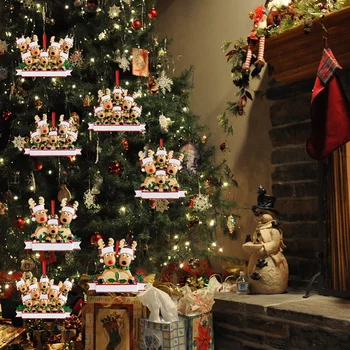 Uradi sam Personalizirane Jelen 2-8 Članova Obitelji Ukras Božićnog Drvca Jelen Odmor Zimski Poklon Novogodišnji Svečani Ukras