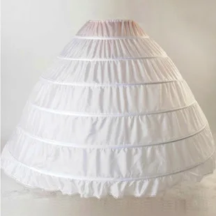 Lijepo Razlikovni Novu Zanimljivu Bijela Vjenčanica loptu haljina sa 6 обручами, vjenčanicu s кринолином, Suknja-suknja, Donja suknja