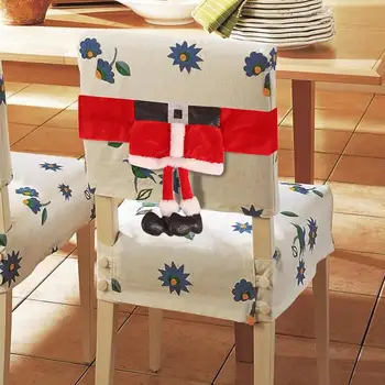 Baršun Tkanina Patuljak Stražnji Poklopac Stolice Navlake za stolice Odmor pribor za Djeda Mraza za ukrašavanje Božićno Novogodišnje zabave