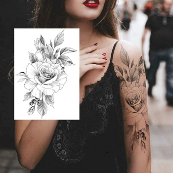 Realno Black Tiger Vuk Privremene Tetovaže Naljepnica Za Muškarce Žene Lažni 3D Tetovaže Vodootporan Body Art Slikarstvo Tetovaže Ukrasi