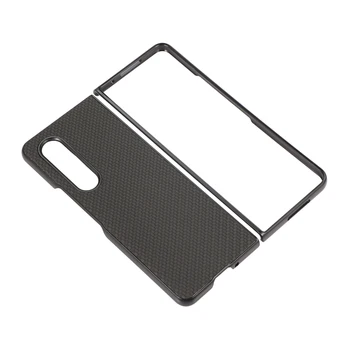 Za Samsung Galaxy Z Fold 3 5G Fold3 2 Torbica Luksuzna Tekstura od karbonskih Vlakana Umjetna Koža ultra-tanki clamshell to Противоударная Stražnji poklopac telefona