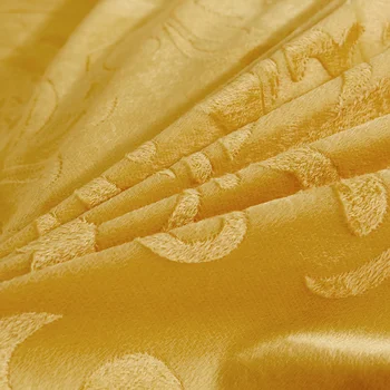 Luksuzni Zimski Ca Zlatno-žuta Kristalna Baršunasti Komplet posteljina s čipkom vezom Deka Стеганая Suknja Prekrivač Za krevet Jastučnice
