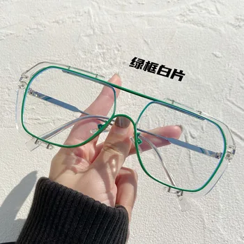 Jedinstvene velike pravokutne sunčane naočale za žene i muškarce 2021 brand-dizajner ogroman fluorescentnih sunčanih naočala festival oculos de sol feminino