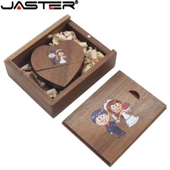 JASTER 2.0 usb Drva srce usb+poklon kutija usb flash diskovi, disk stick 4 GB 8 GB 16 GB, 32 GB Vjenčani dar (više od 1 kom. besplatan logo)