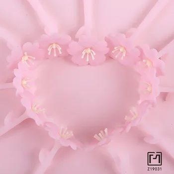 1PC Kawai Romantični Pink Silikon Sakura Гелевая Ručka Školskog Pribora Roller Olovka pisaći Pribor