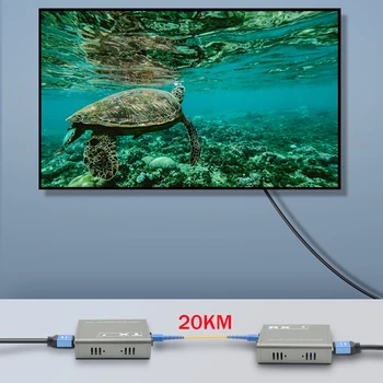 20 km Produžni kabel HDMI KVM Na fiber-optičkih kabela Konverter HDMI vlakana Do 20 km kroz konektor SC/FCT Podrška za USB Tipkovnicu, Miša